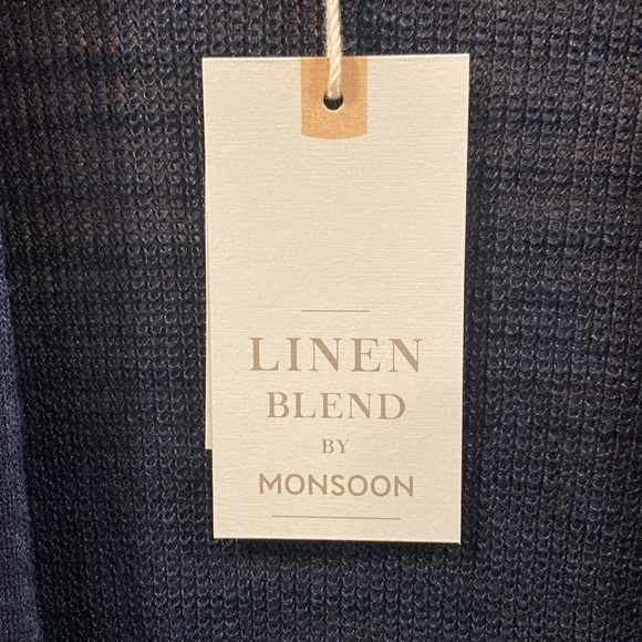 Monsoon long Navy cardigan size M NWT - Picture 2 of 7